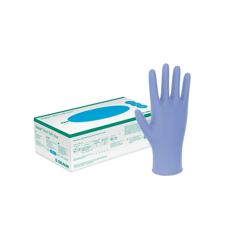 Vasco Nitril Soft blue - Untersuchungshandschuhe puderfrei, latexfrei Produktbild
