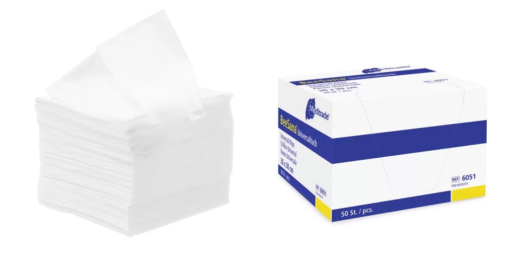 50 Stück Beesana Universaltuch - Hautfreundliches Einmalprodukt zur Reinigung 30 x 30 cm Produktbild