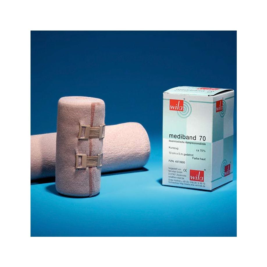 Mediband 70 - Kurzzug-Kompressionsbinden 5 m x 10 cm Produktbild Web Groß Detailbild 2 L