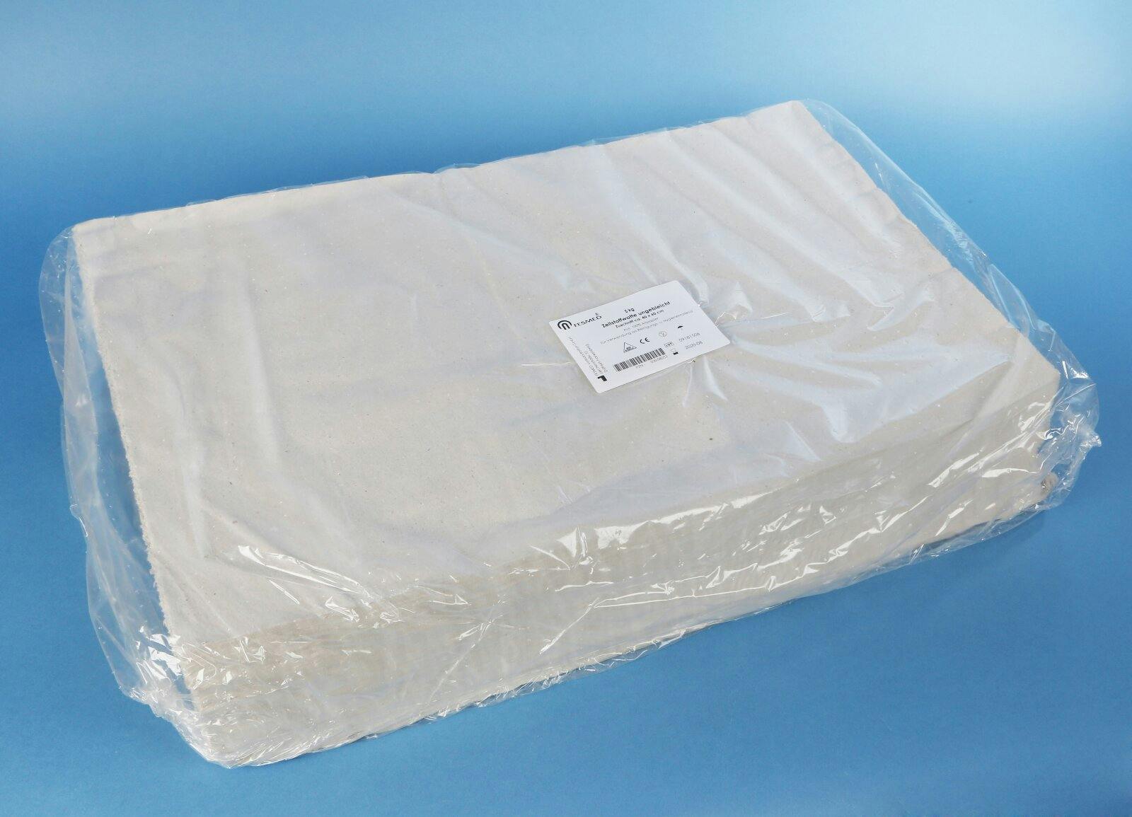 Zellstoffwatte - Ungebleicht, Gebrauchsfertig, 20x20 cm, 5 kg Produktbild