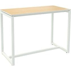 Paperflow Rechteckiger Stehtisch mit buchefarbener Melaminplatte und weißem Gestell easyDesk 1500 x 750 x 1100mmm Produktbild