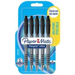 Papermate FlexGrip Ultra Kugelschreiber Schwarz Mittel 0.5 mm 5 Stück Produktbild