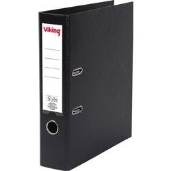 Viking Ordner DIN A4 75 mm Schwarz 2 Ringe Pappkarton, PP (Polypropylen) Matt Hochformat Produktbild