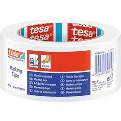 tesa Bodenmarkierungsband tesa Professional Weiß 50 mm (B) x 33 m (L) PVC (Polyvinylchlorid) 60760 Produktbild