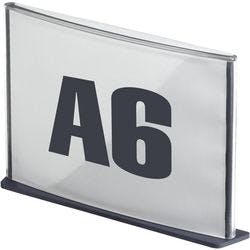 Paperflow DIN A6 Inforahmen Grau Polystyrol 40SA6.11 17 (B) x 11,5 (H) cm Produktbild