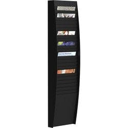 Paperflow DIN A4 Prospektständer Wandmontiert Schwarz DIN A4 V1X25.01 27,3 (B) x 112 (H) cm Produktbild