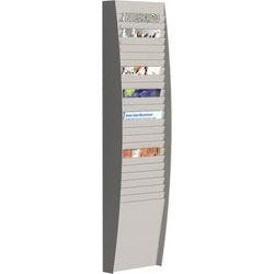 Paperflow DIN A4 Prospektständer Wandmontiert Grau Polystyrol DIN A4 V1X25.02 27,3 (B) x 112 (H) cm Produktbild