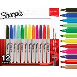 Sharpie Permanentmarker Fein Rundspitze 1 mm Farbig sortiert 12 Stück Produktbild