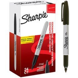 Sharpie Fine Rundspitze Permanentmarker Fein Rundspitze 1 mm Schwarz Wasserbeständig 24 Stück Produktbild