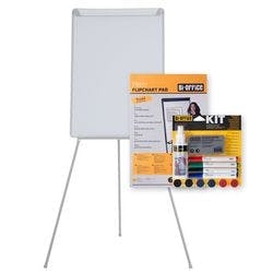 Bi-Office Flipchart-Präsentations-Set Freistehend Kunststoff 70 (B) x 100 (H) cm Weiß Produktbild