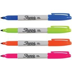 Sharpie Fun Permanentmarker Fein Rundspitze 1 mm Farbig sortiert 4 Stück Produktbild