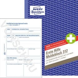 AVERY Zweckform Formularbuch 312 DIN A5 Perforiert N/A 50 Blatt Produktbild