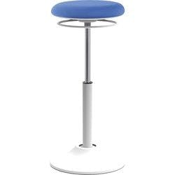 Euroseats Sitz-Steh-Hocker Mango Stoff Weiß, Blau Produktbild