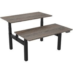euroseats Dual Bench Sitz-Stehschreibtisch Rechteckig Eiche H-Fuß-Gestell 4 Schreibtischcontainer 1.600 (B) x 800 (T) x 1.305 (H) mm Metall Produktbild