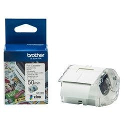 Brother CZ-1005 Authentic Etikettenrollen-Kassette Selbstklebend Weiß 50 mm x 5m Produktbild