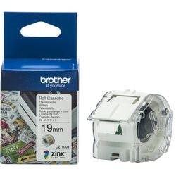 Brother CZ-1003 Authentic Etikettenrollen-Kassette Selbstklebend Weiß 19 mm x 5m Produktbild