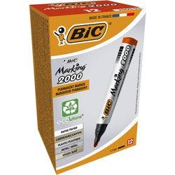 BIC Marking 2000 Rundspitze Permanentmarker Recycelt 51% Mittel Rundspitze 2 mm Rot 12 Stück Produktbild