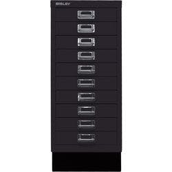 Bisley Schubladenschrank 10 Schübe Schwarz 279 x 380 x 670 mm Produktbild