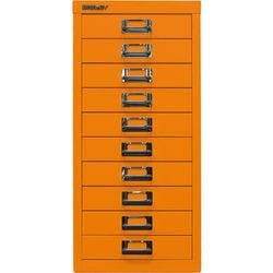 Bisley Schubladenschrank 10 Schübe Orange 279 x 380 x 590 mm Produktbild