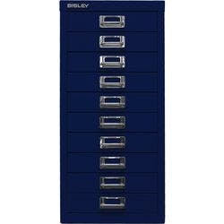 Bisley Schubladenschrank 10 Schübe Oxfordblau 279 x 380 x 590 mm Produktbild