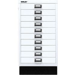 Bisley Schubladenschrank 10 Schübe Verkehrsweiß 349 x 432 x 670 mm Produktbild