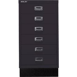 Bisley Schubladenschrank Multidrawer 6 Schübe Schwarz 349 x 432 x 670 mm Produktbild