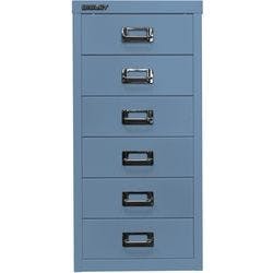Bisley Schubladenschrank Multidrawer 6 Schübe Blau 279 x 380 x 590 mm Produktbild