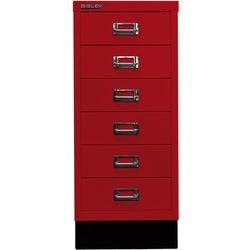 Bisley Schubladenschrank 6 Schübe Kardinal Rot 279 x 380 x 670 mm Produktbild