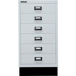 Bisley Schubladenschrank 6 Schübe Hellgrau 349 x 432 x 670 mm Produktbild