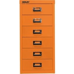 Bisley Schubladenschrank 6 Schübe Orange 279 x 380 x 590 mm Produktbild