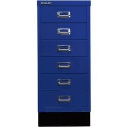 Bisley Schubladenschrank 6 Schübe Oxfordblau 279 x 380 x 670 mm Produktbild