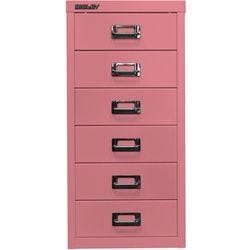 Bisley Schubladenschrank 6 Schübe Pink 279 x 380 x 590 mm Produktbild