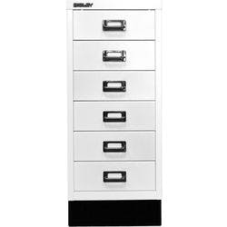 Bisley Schubladenschrank 6 Schübe Verkehrsweiß 279 x 380 x 670 mm Produktbild