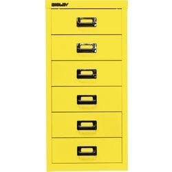 Bisley Schubladenschrank 6 Schübe Gelb 279 x 380 x 590 mm Produktbild