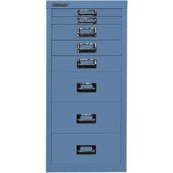 Bisley Schubladenschrank Multidrawer 8 Schübe Blau 279 x 380 x 670 mm Produktbild