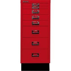 Bisley Schubladenschrank 8 Schübe Kardinalrot 279 x 380 x 590 mm Produktbild