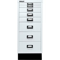 Bisley Schubladenschrank 8 Schübe Lichtgrau 279 x 380 x 670 mm Produktbild