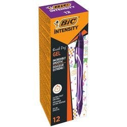 BIC Gel-ocity Quick Dry Einziehbar Tintenroller Lila 0,3 mm Mittel Kugel Nachfüllbar 12 Stück Produktbild