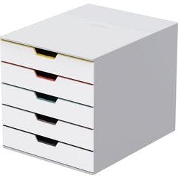 DURABLE VARICOLOR Schubladenboxen ABS (Acrylnitril-Butadien-Styrol) Mehrfarbig 5 Schübe 28 x 35,6 x 29,2 cm Produktbild