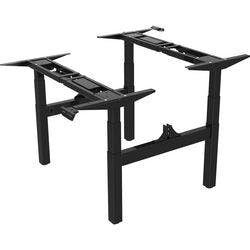 euroseats Dual Bench Sitz-Stehschreibtischgestell Rechteckig H-Fuß-Gestell 4 Schreibtischcontainer 1.800 (B) x 1.430 (T) x 1.280 (H) mm Metall Produktbild