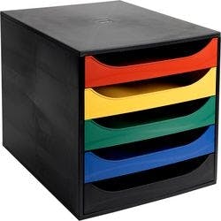 Viking Schubladenboxen PS (Polystyrol) Mehrfarbig 5 Schübe 28,4 x 34,8 x 29 cm Produktbild