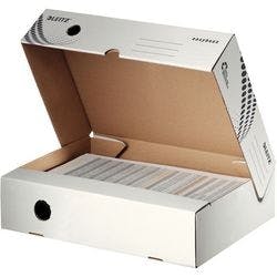 Leitz easyboxx Archiv-Klappschachteln 6134 700 Blatt A4 Weiß Karton 8 x 35 x 25 cm 25 Stück Produktbild