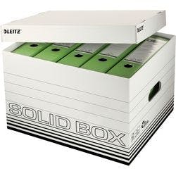 Leitz Solid Aufbewahrungsbox 6119 Mit Deckel Größe L Weiß Karton 34,6 x 45 x 30,5 cm 10 Stück Produktbild
