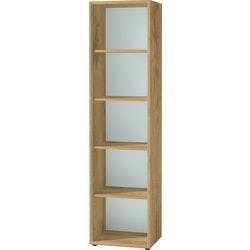 GERMANIA Glas, Spanplatte Bücherregal 4 Fachböden 500 x 370 x 1.960 mm Eiche Produktbild