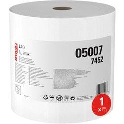WYPALL Wischtuchrolle L40 3-lagig Gerollt Weiß 750 Blatt Produktbild