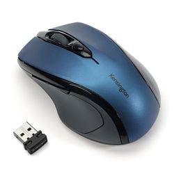 Kensington Pro Fit Kabellose Ergonomische Mid-Size Maus K72421WW Optisch Für Rechtshänder USB-A Nano Receiver Blau Produktbild