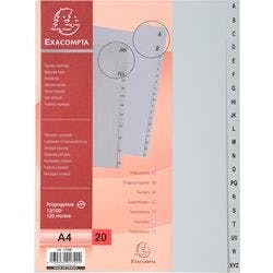 Exacompta Register 1720E DIN A4 20-teilig Perforiert Kunststoff A - Z 10 Stück Produktbild