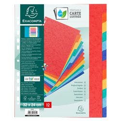 Exacompta Genuine Premium Pressboard 1 bis 12 Register 320 x 240 mm Farbig Sortiert 12-teilig Pressspankarton 18 Löcher 7034E 5 Stück Produktbild