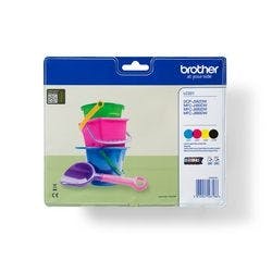 Brother LC-221VALBP Original Tintenpatrone LC221VALBP Photo Black, Photo Cyan, Photo Magenta, Photo Yellow 4 Stück Multipack Produktbild