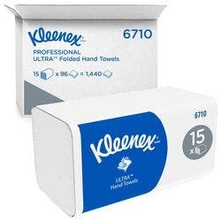 Kleenex Falthandtücher V-falz Weiß 3-lagig 6710 15 Stück à 96 Blatt Produktbild